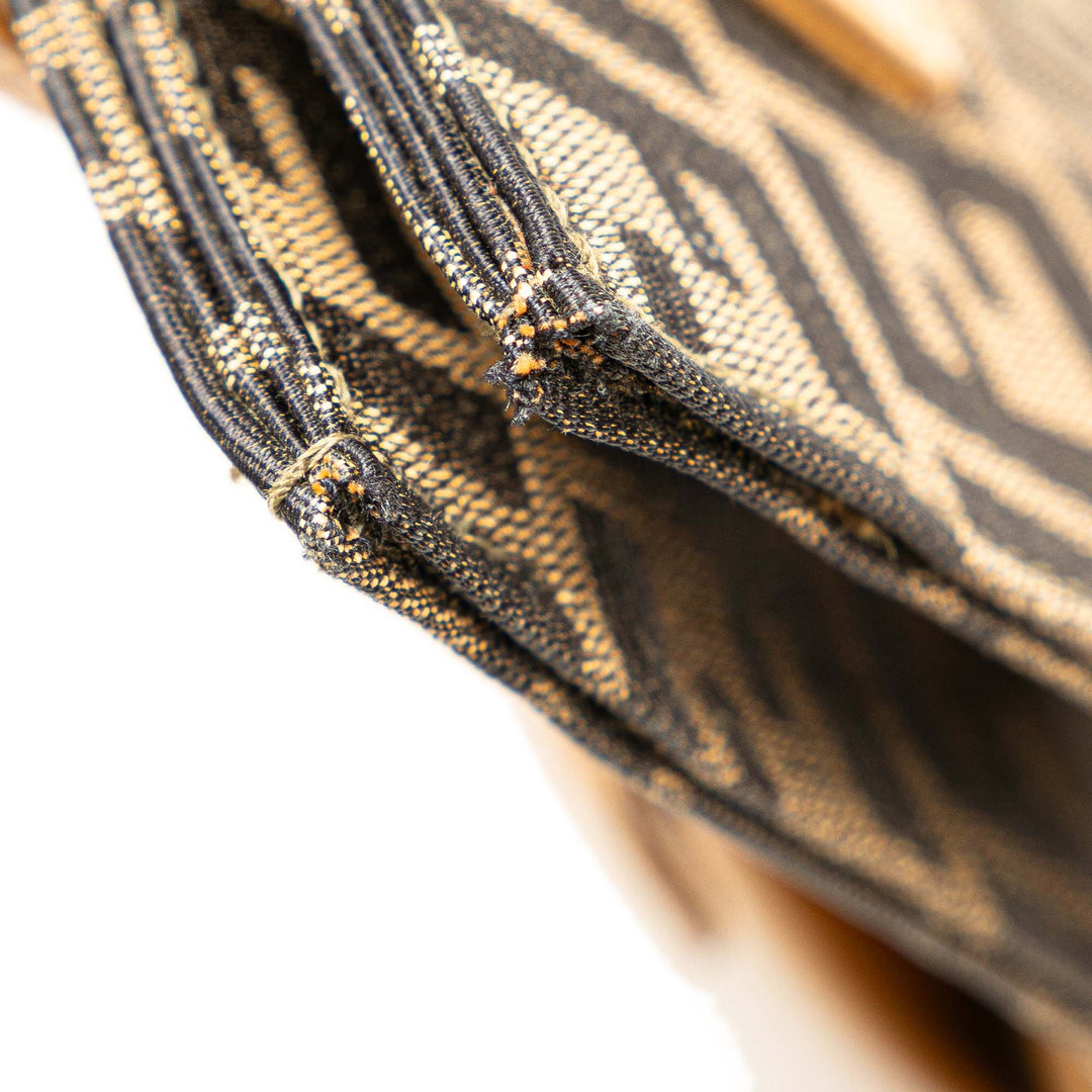 Zucca Canvas Front Pocket Tote Brown - Gaby Paris