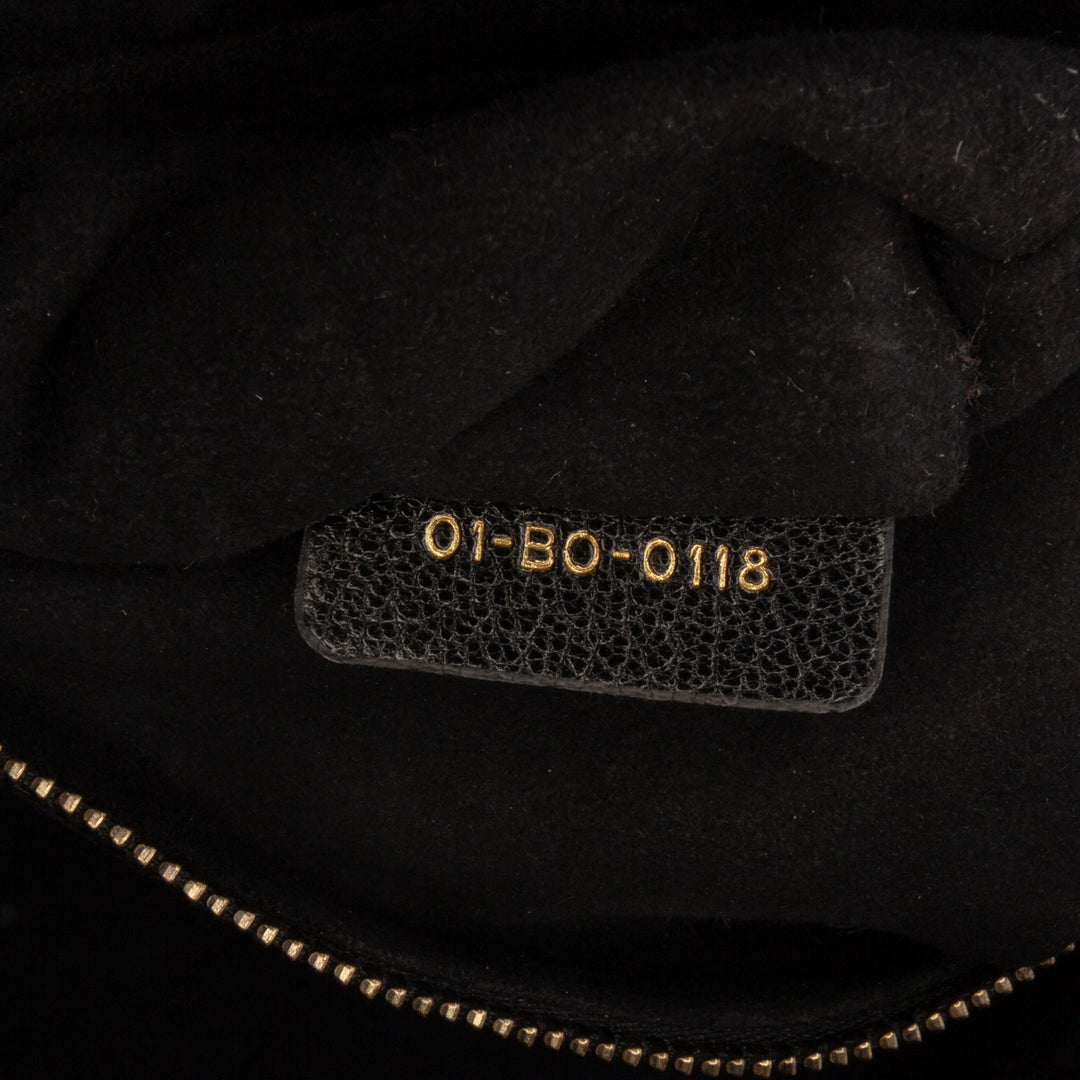 Dior Medium Grained Cuir de veau Cannage Supple Lady Dior Noir