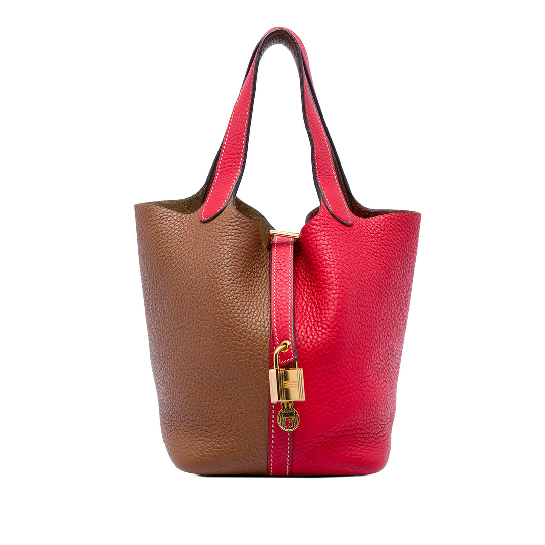 Hermès Picotin Lock 18 Casaque Clémence Rouge – vue principale – GABY PARIS