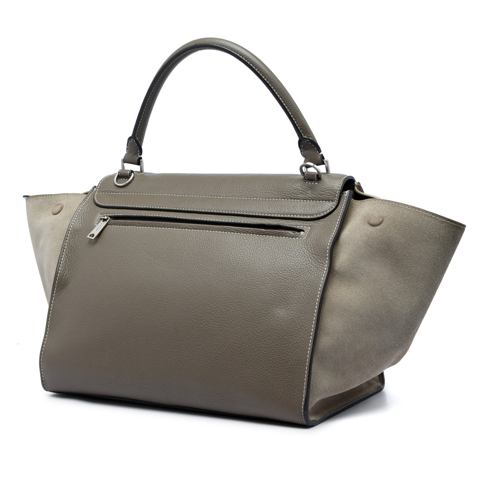 Celine Sac à main Trapeze Moyen Cuir de veau Marron – vue 2 – GABY PARIS
