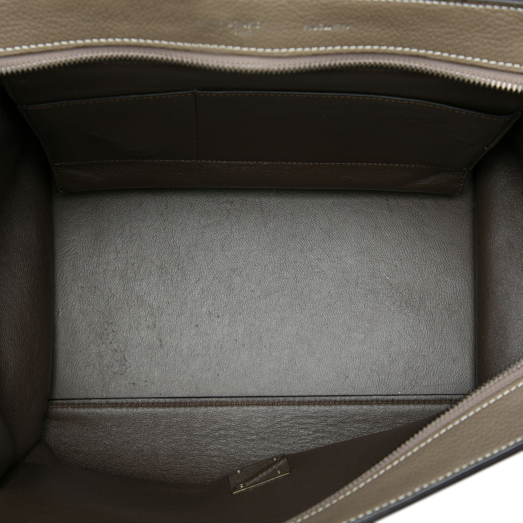 Celine Sac à main Trapeze Moyen Cuir de veau Marron – vue 4 – GABY PARIS
