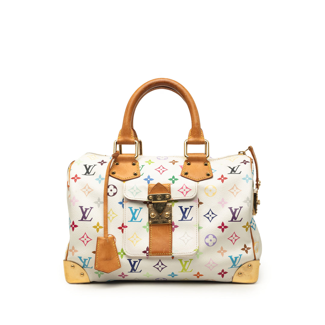 Speedy 30 Monogram Multicolore Blanc