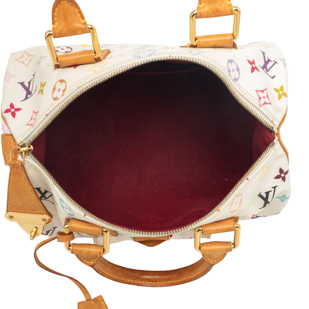 Speedy 30 Monogram Multicolore Blanc