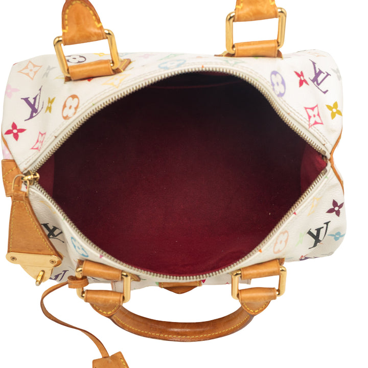 Speedy 30 Monogram Multicolore Blanc