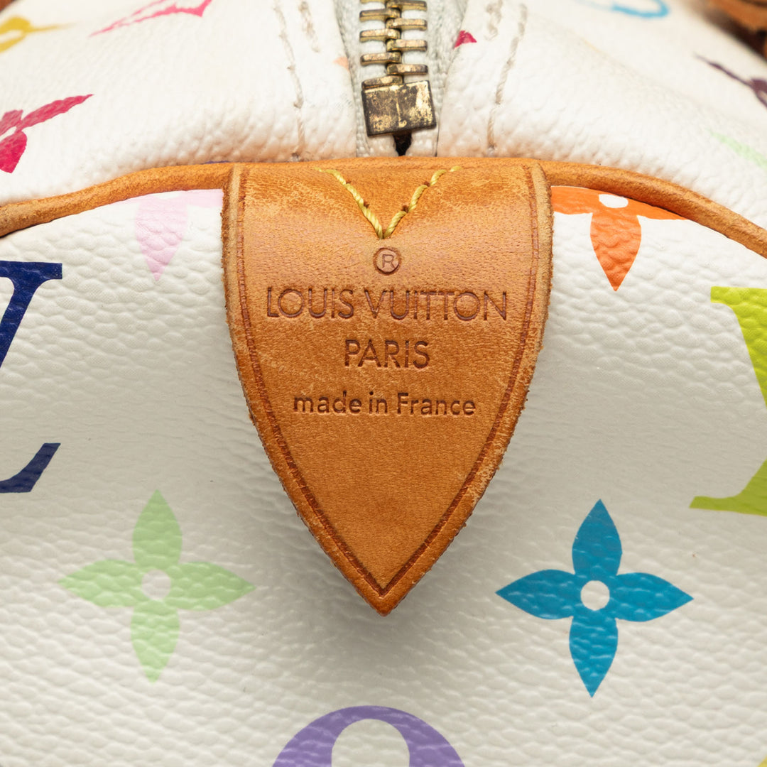 Speedy 30 Monogram Multicolore Blanc