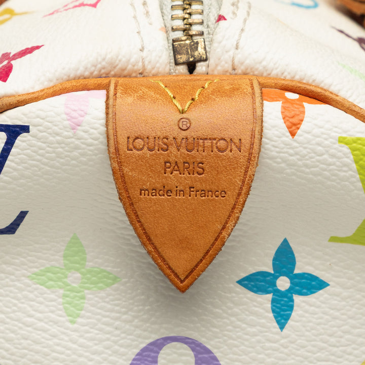 Speedy 30 Monogram Multicolore Blanc