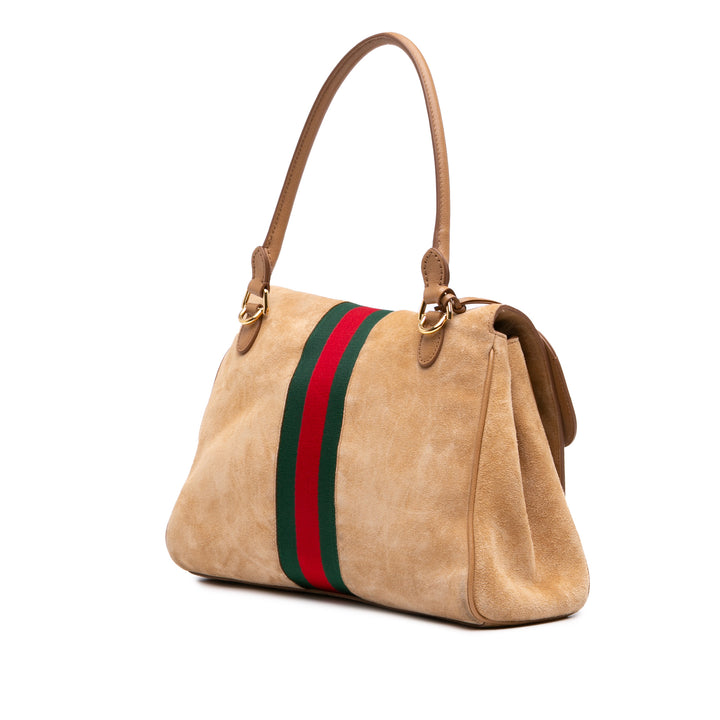 Web Horsebit Paparazzo sac à Moyen Beige