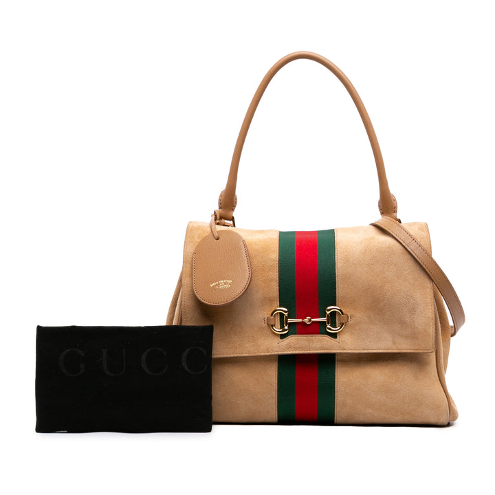 Web Horsebit Paparazzo sac à Moyen Beige