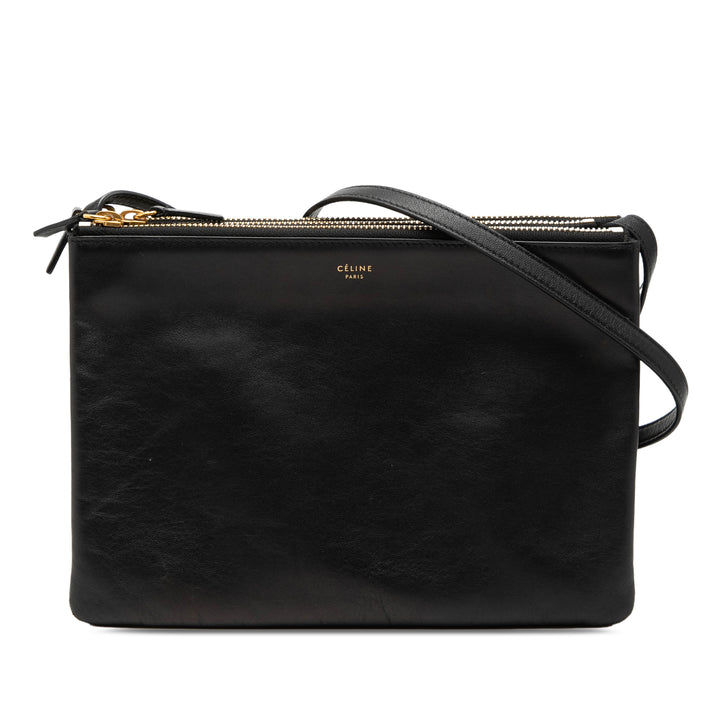 Celine Large Cuir d’agneau Trio Sac porté croisé