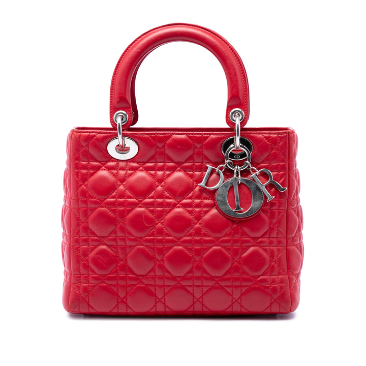 Dior Medium Cuir d'agneau Cannage Lady Dior