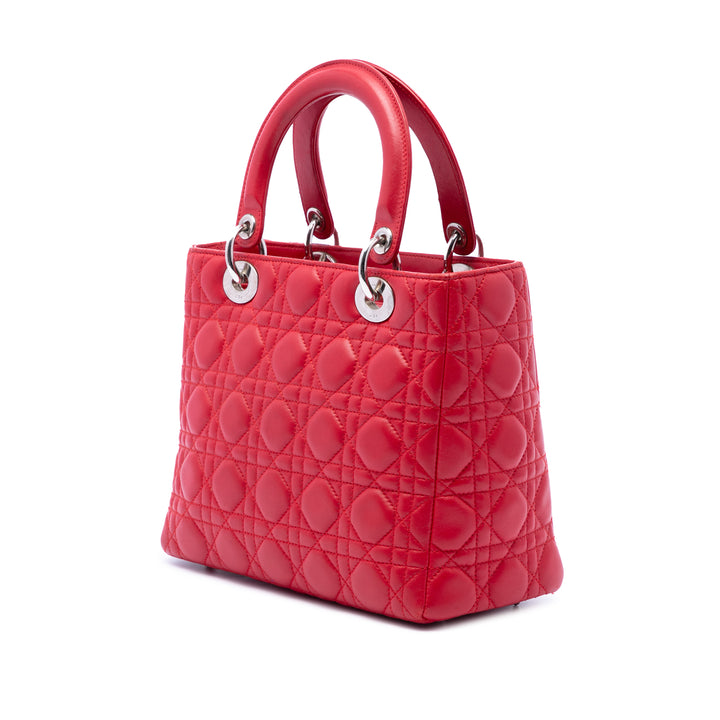 Dior Medium Cuir d'agneau Cannage Lady Dior