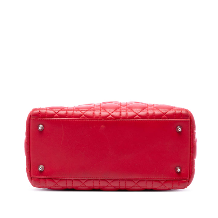 Dior Medium Cuir d'agneau Cannage Lady Dior