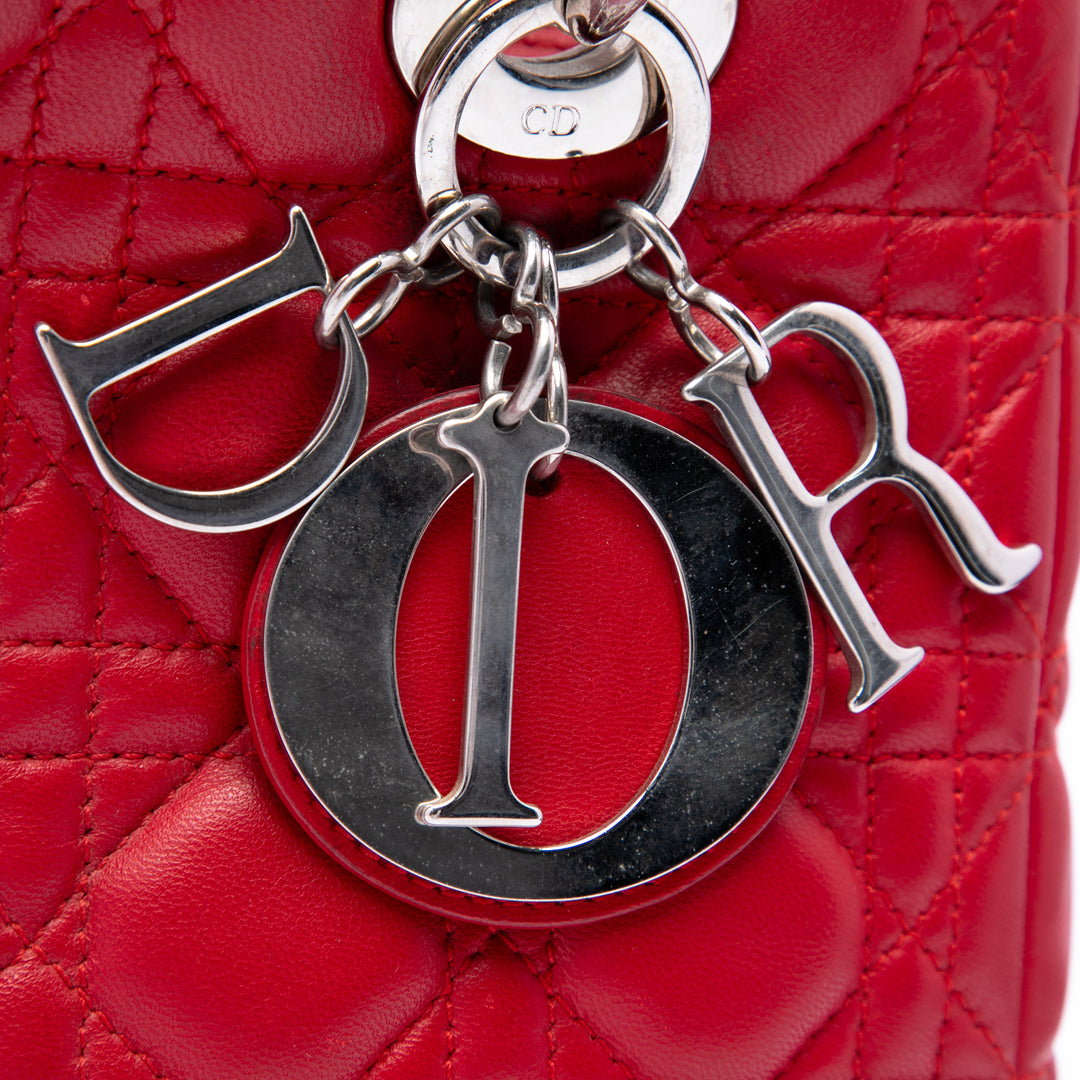 Dior Medium Cuir d'agneau Cannage Lady Dior