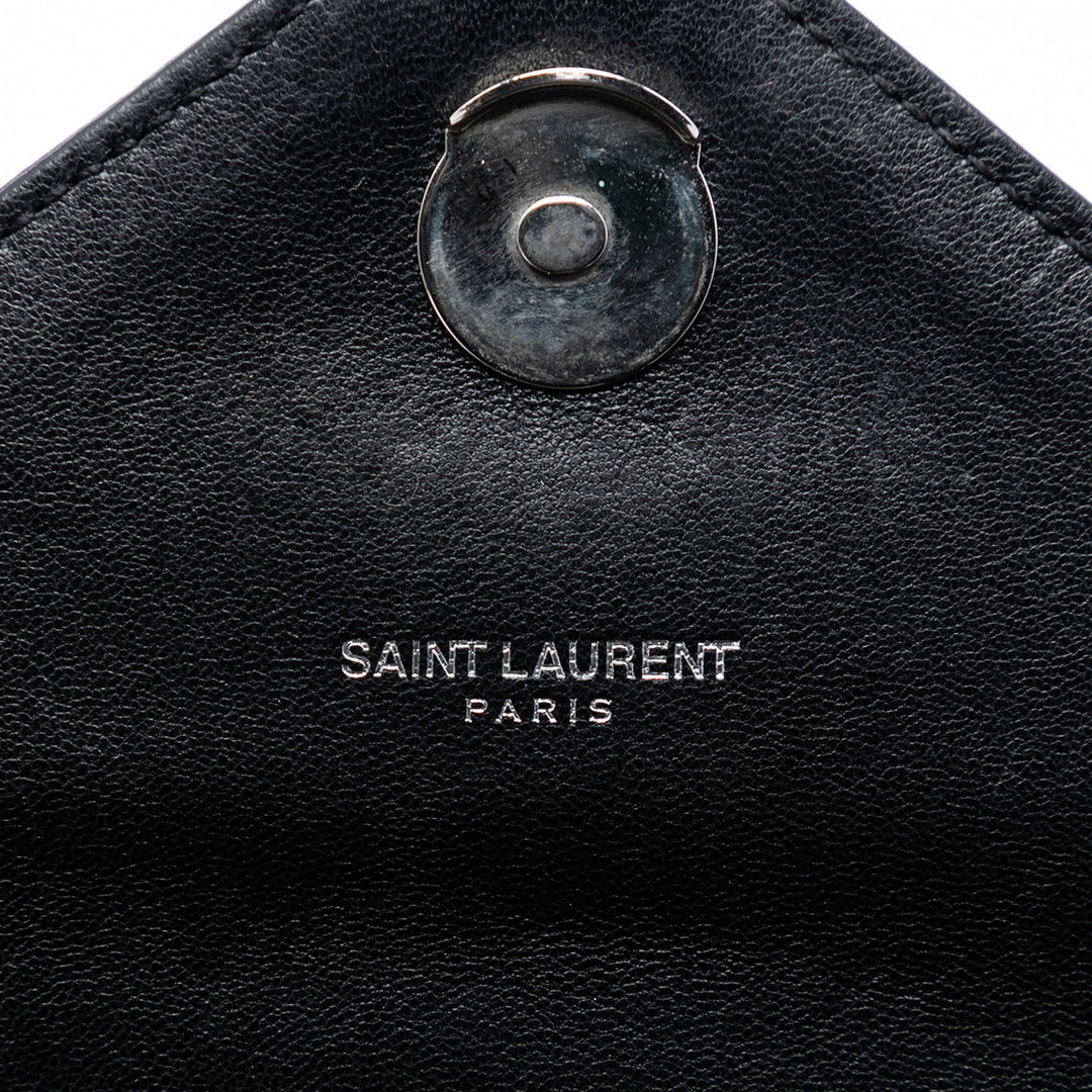 Saint Laurent Medium Chevron Sheepskin Monogram College Sac