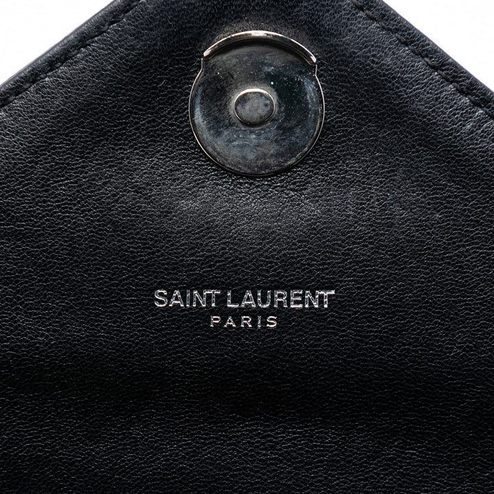 Saint Laurent Medium Chevron Sheepskin Monogram College Sac