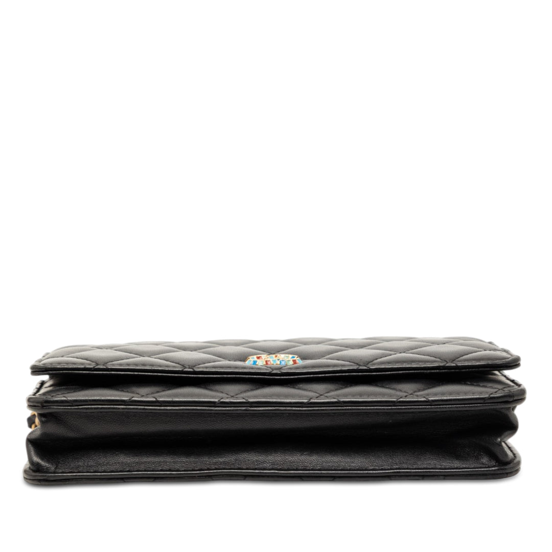 Chanel CC Matelassé Cuir d’agneau Mosaic Wallet on Chain