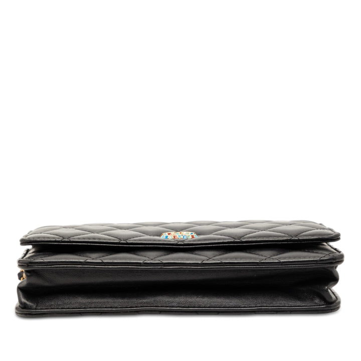 Chanel CC Matelassé Cuir d’agneau Mosaic Wallet on Chain