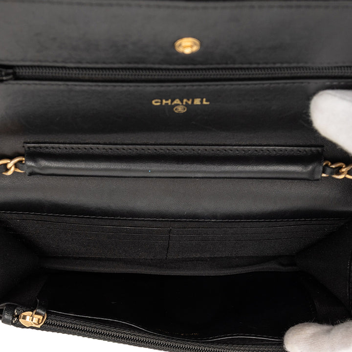 Chanel CC Matelassé Cuir d’agneau Mosaic Wallet on Chain