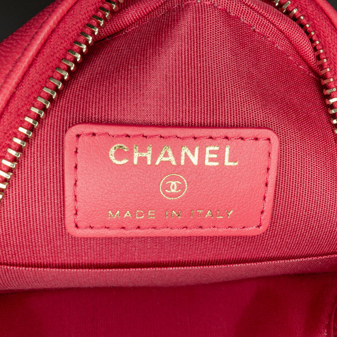 Chanel Lambskin 19 Round Clutch with Chain Pink - GABY PARIS