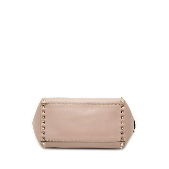 Valentino Small Cuir Rockstud Double Handle Cabas