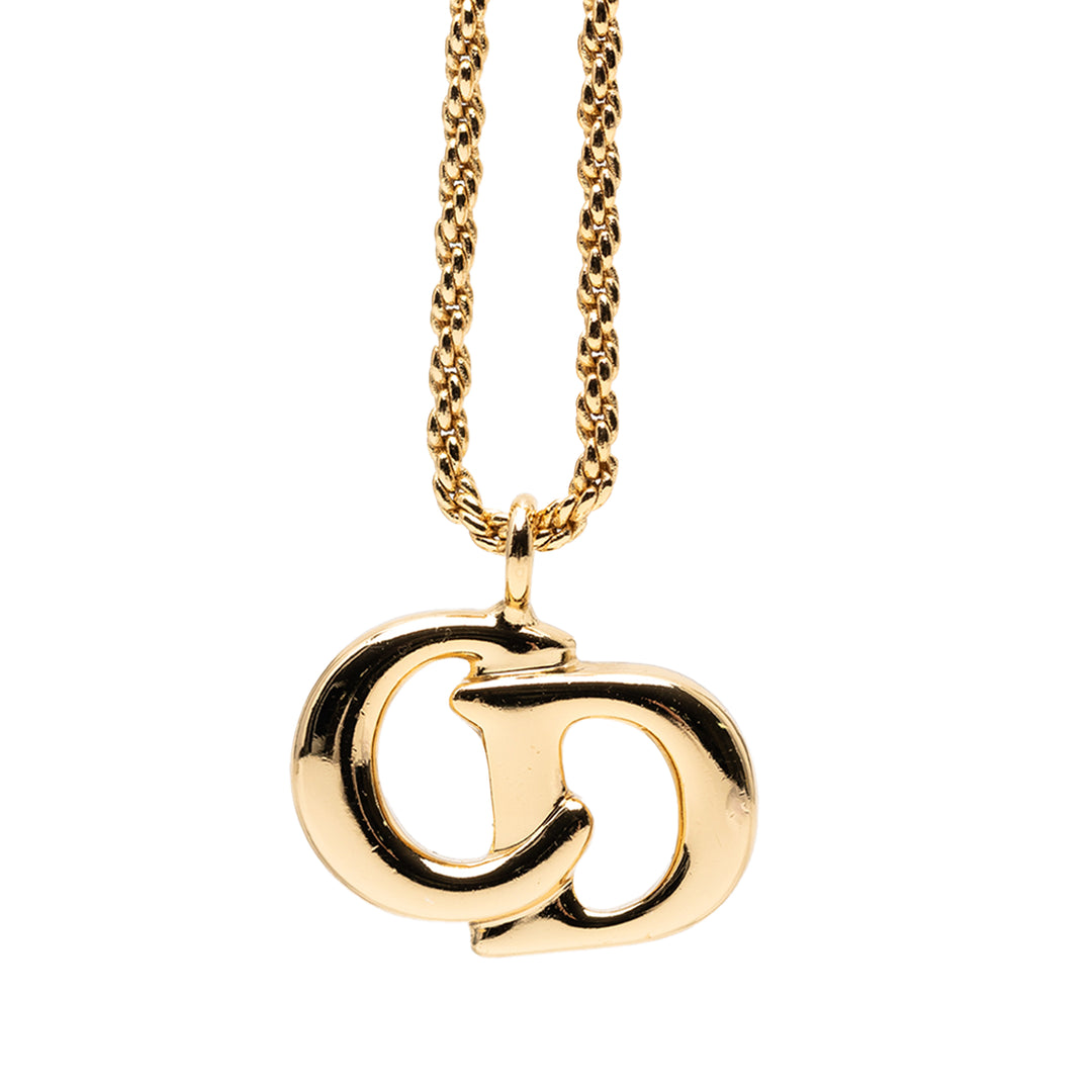 Dior plaqué CD Logo Pendant Collier
