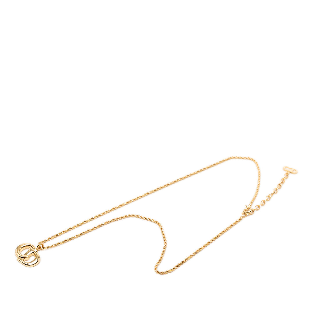 Dior plaqué CD Logo Pendant Collier