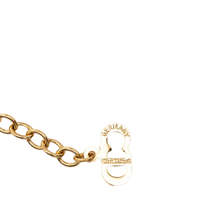 Dior plaqué CD Logo Pendant Collier