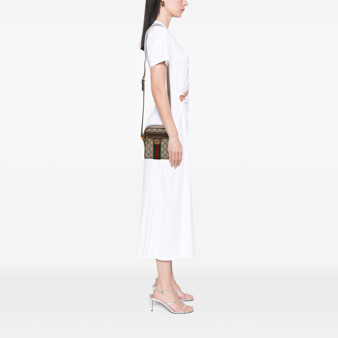 Gucci Mini GG Supreme Web Ophidia Sac porté croisé