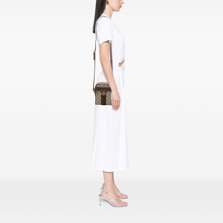 Gucci Mini GG Supreme Web Ophidia Sac porté croisé