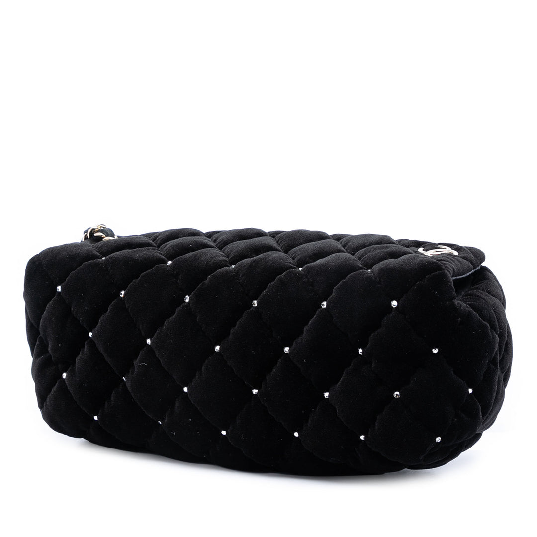 Chanel Matelassé Diamante Wristlet Pochette Velours