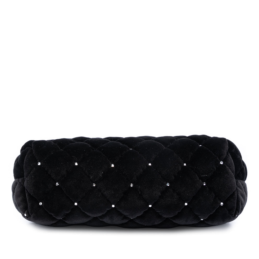 Chanel Matelassé Diamante Wristlet Pochette Velours