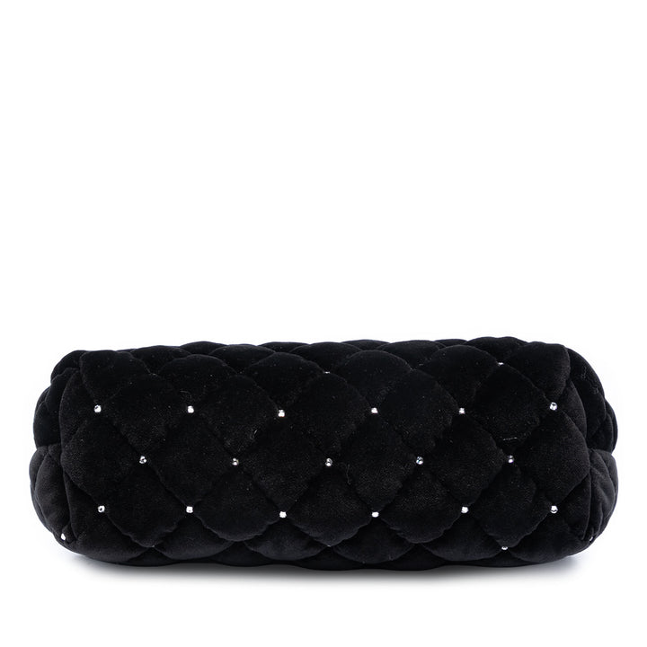 Chanel Matelassé Diamante Wristlet Pochette Velours