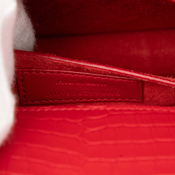 Saint Laurent Medium Croc embossé Monogram Sunset Bag
