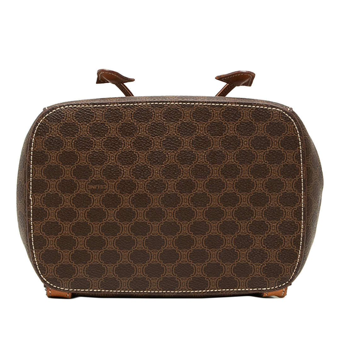 Celine Macadam Sac à dos Mini Toile enduite Marron – vue 3 – GABY PARIS
