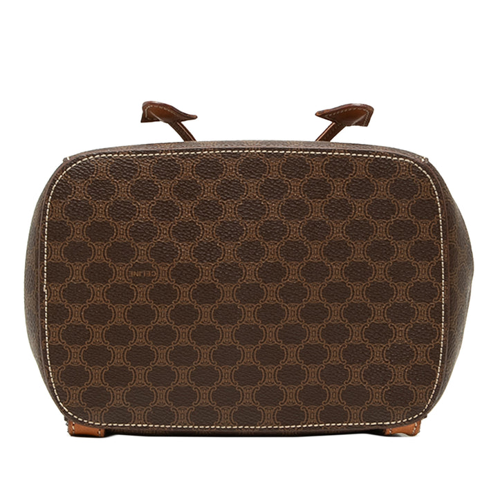 Celine Macadam Sac à dos Mini Toile enduite Marron – vue 3 – GABY PARIS