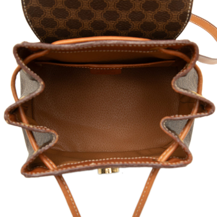 Celine Macadam Sac à dos Mini Toile enduite Marron – vue 4 – GABY PARIS