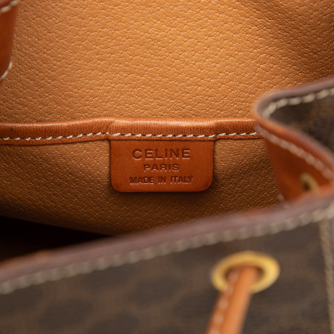 Celine Macadam Sac à dos Mini Toile enduite Marron – vue 5 – GABY PARIS
