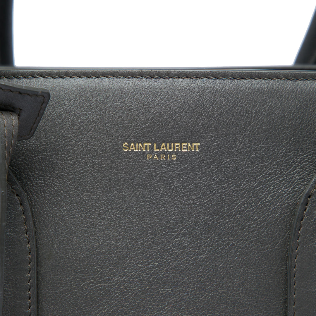 Sac De Jour Cabas Grand Cuir de veau lisse Gris