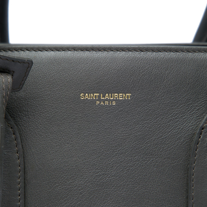 Sac De Jour Cabas Grand Cuir de veau lisse Gris