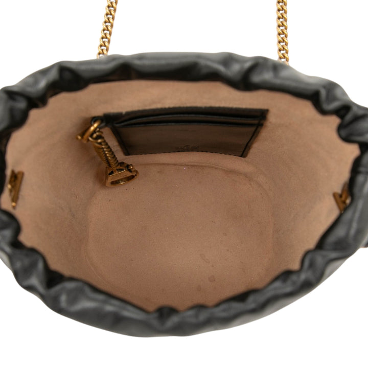 Gucci GG Marmont Matelasse Sac seau Petit Cuir de veau Noir