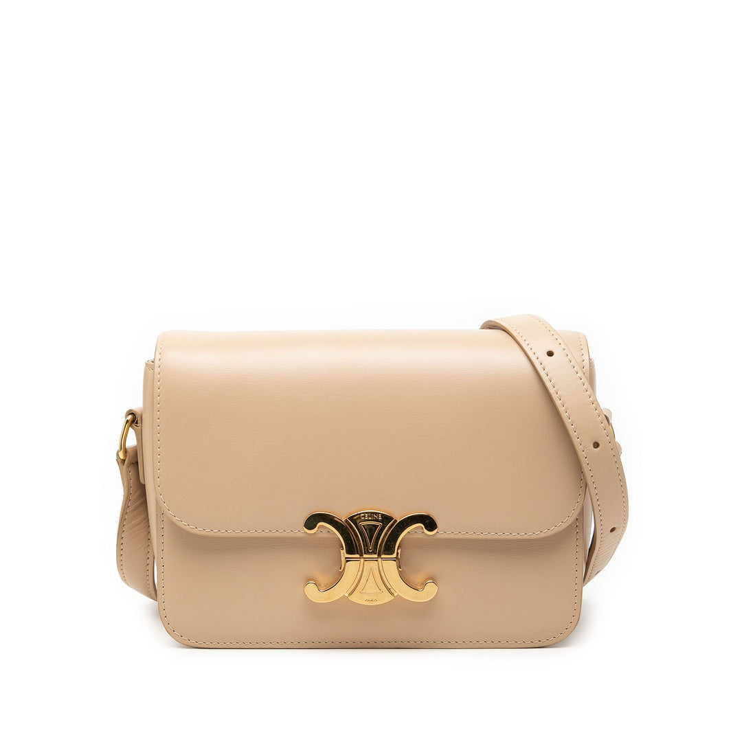 Celine Teen brillant Cuir de veau Triomphe Sac porté croisé