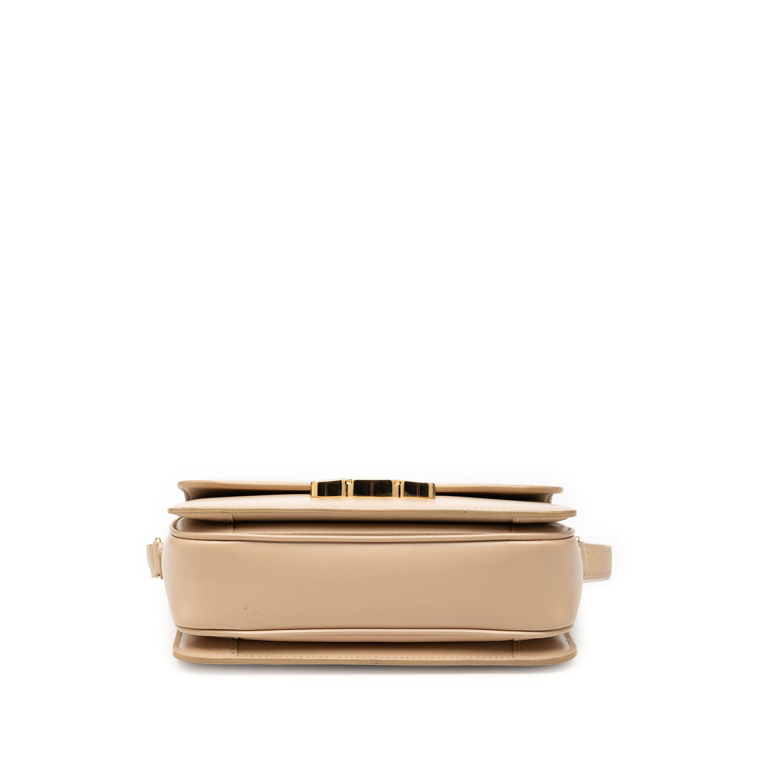 Celine Teen brillant Cuir de veau Triomphe Sac porté croisé