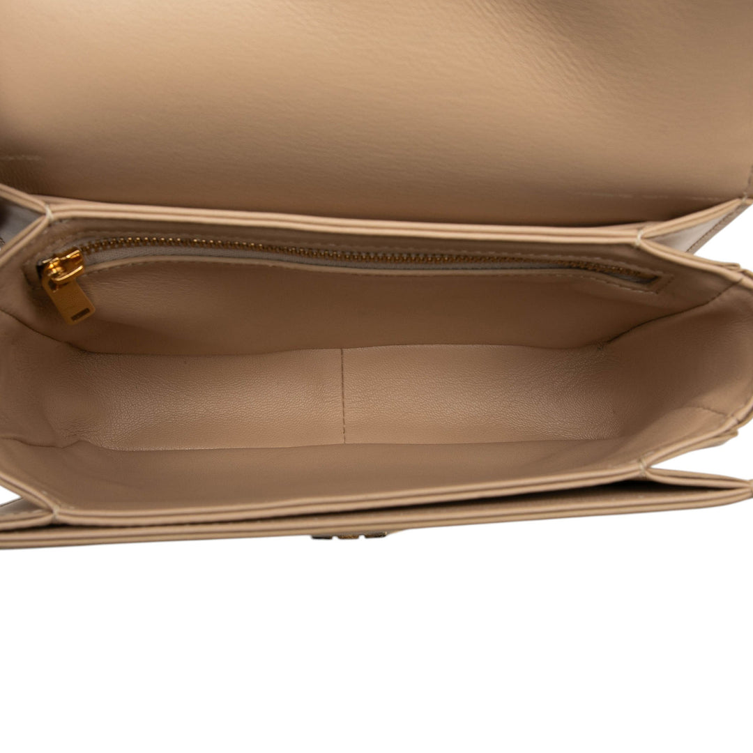 Celine Teen brillant Cuir de veau Triomphe Sac porté croisé