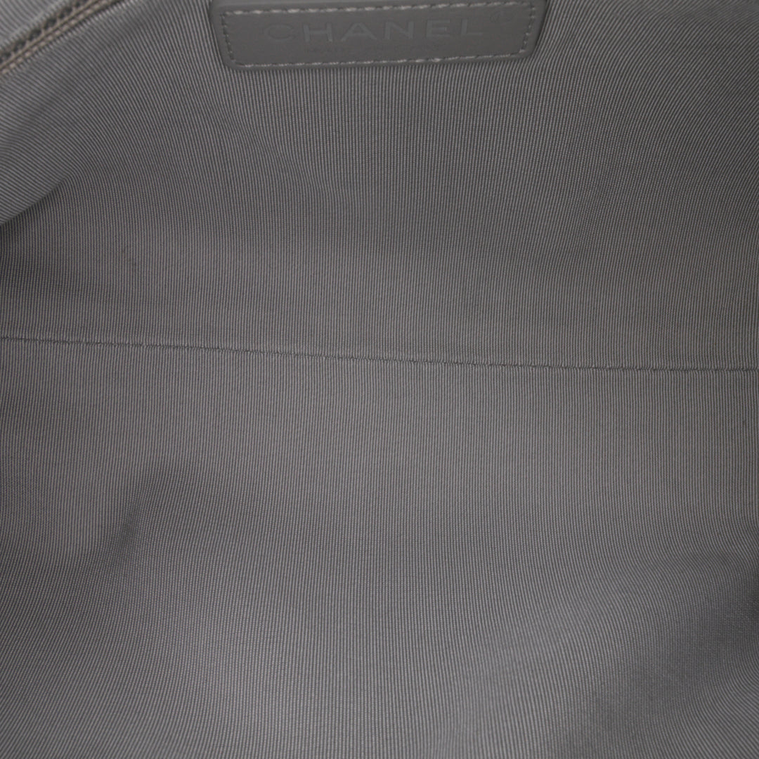Calfskin Signature Chain 20s Bowling Bag Gray - Gaby Paris