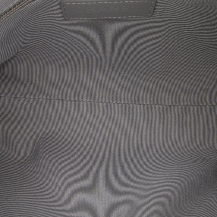 Calfskin Signature Chain 20s Bowling Bag Gray - Gaby Paris