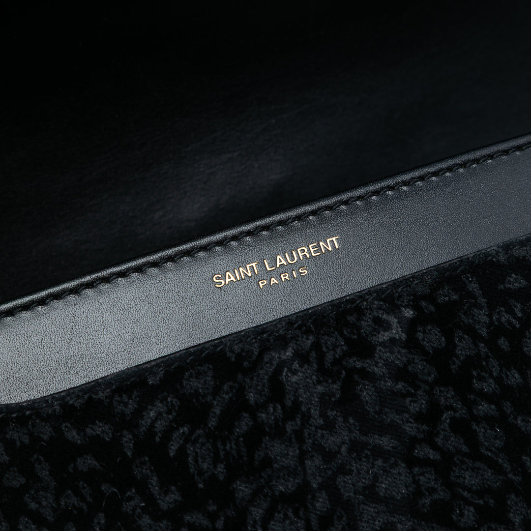 Saint Laurent Small Velours Solferino Sac In Boîte