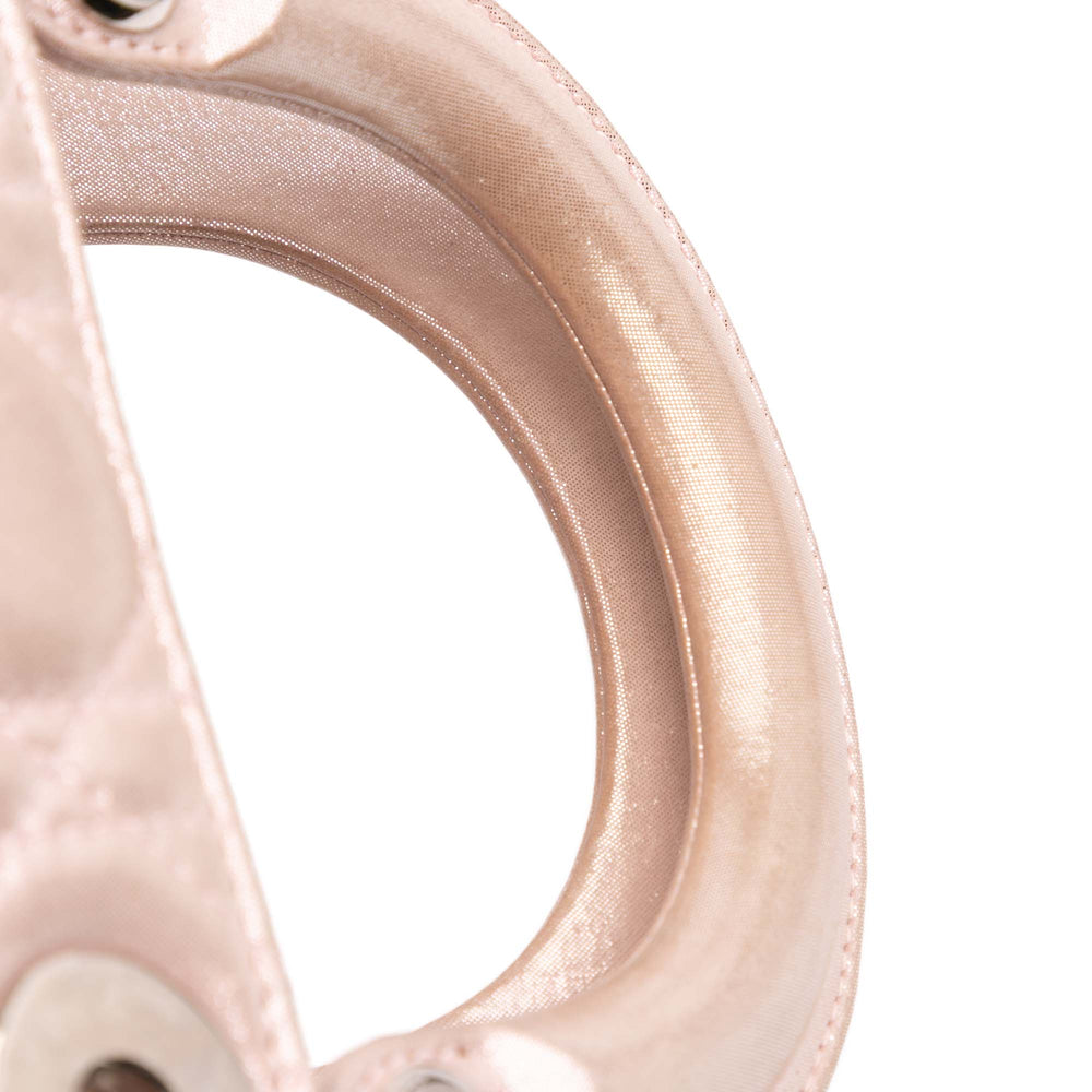 Mini Iridescent Lambskin Cannage Lady Dior Pink - Gaby Paris