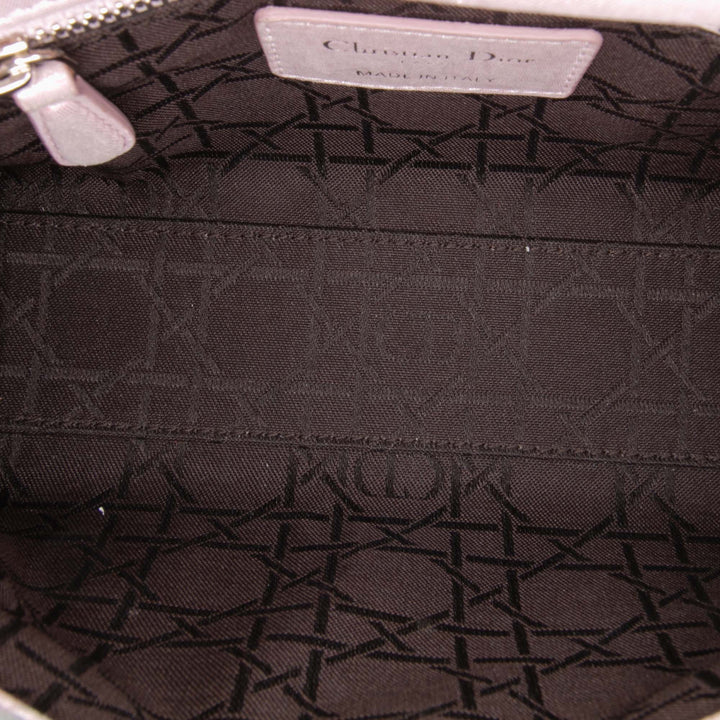 Mini Iridescent Lambskin Cannage Lady Dior Pink - Gaby Paris