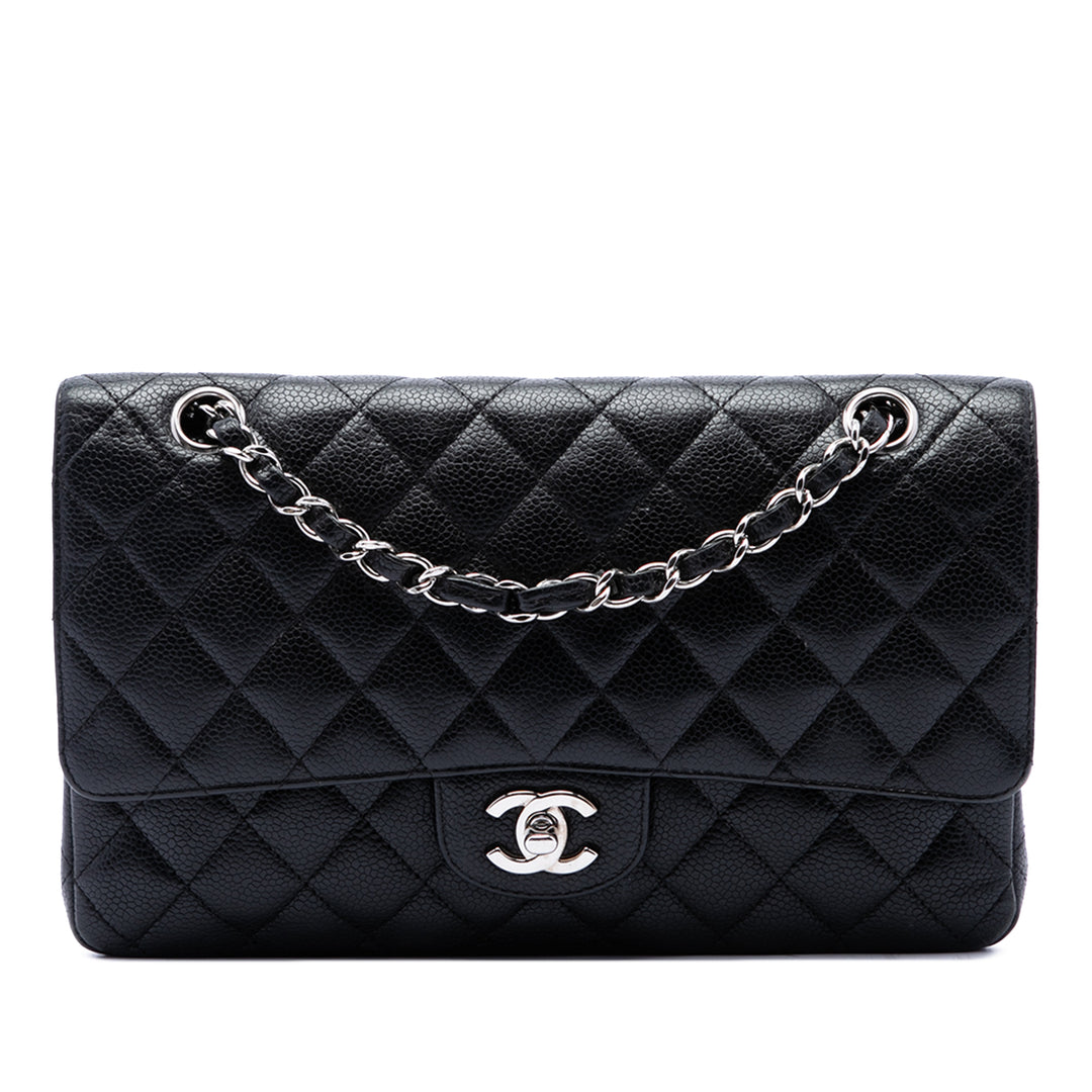 Chanel Classic Double rabat Moyen Cuir caviar Noir – vue principale – GABY PARIS