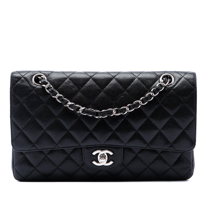 Chanel Classic Double rabat Moyen Cuir caviar Noir – vue principale – GABY PARIS
